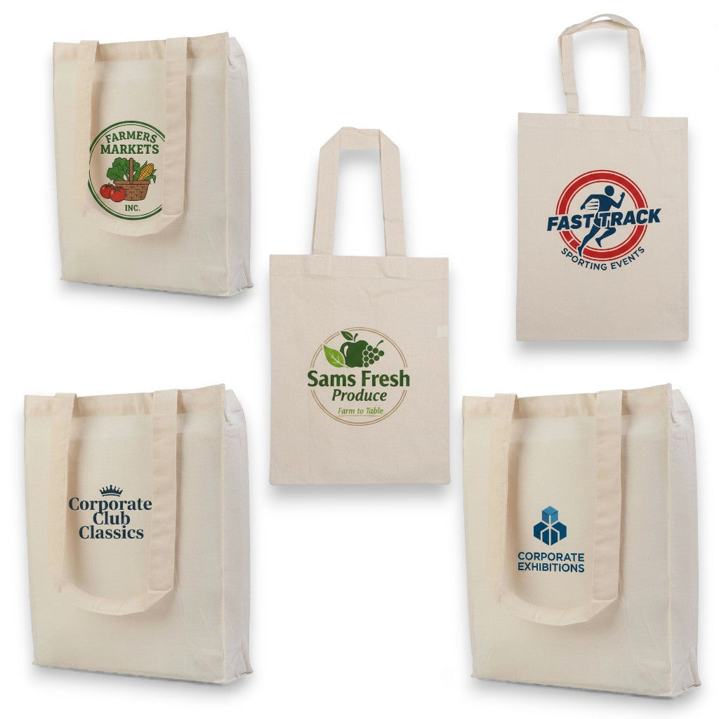 Natural Calico Tote Bags