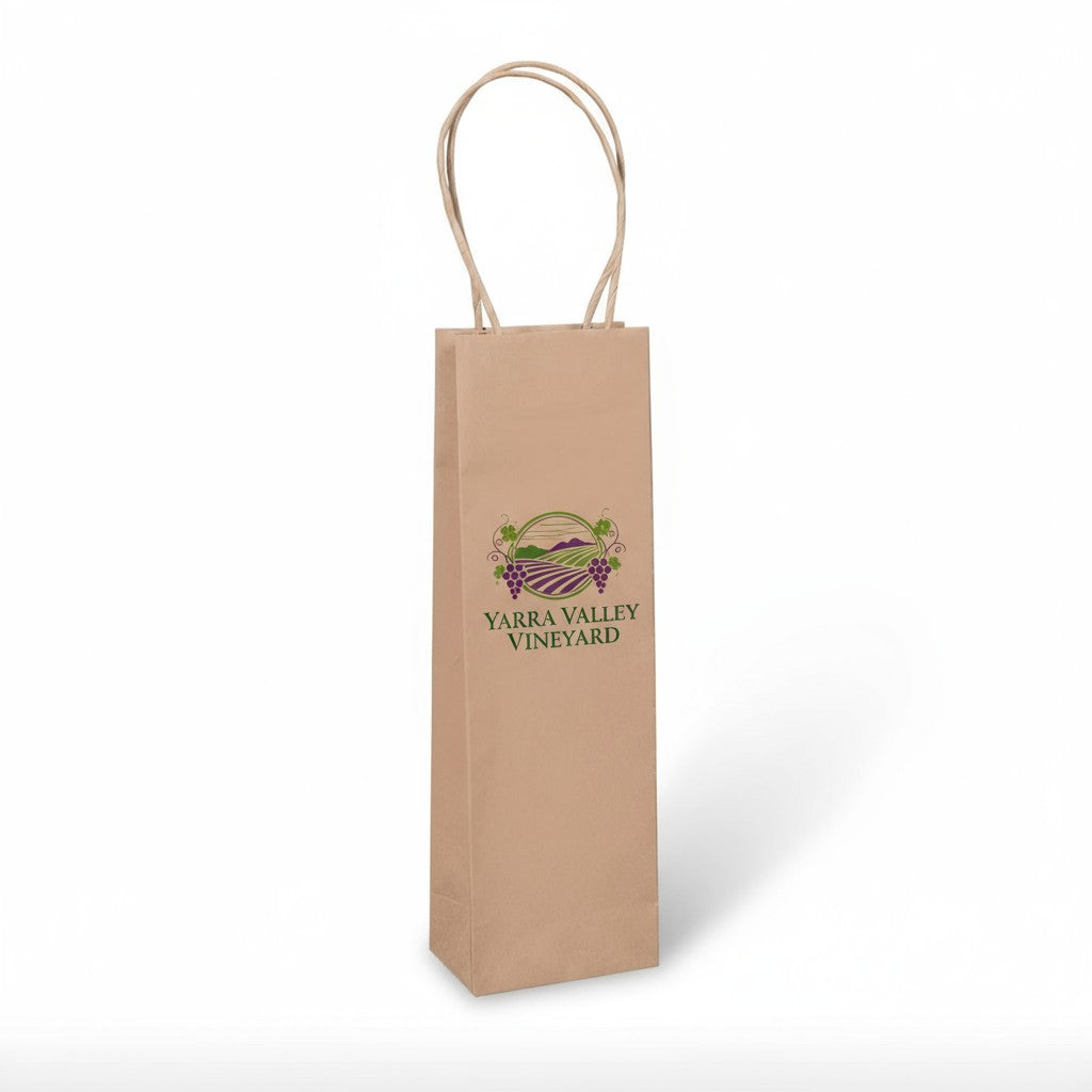 Brown Kraft Twist Handle Wine Bags
