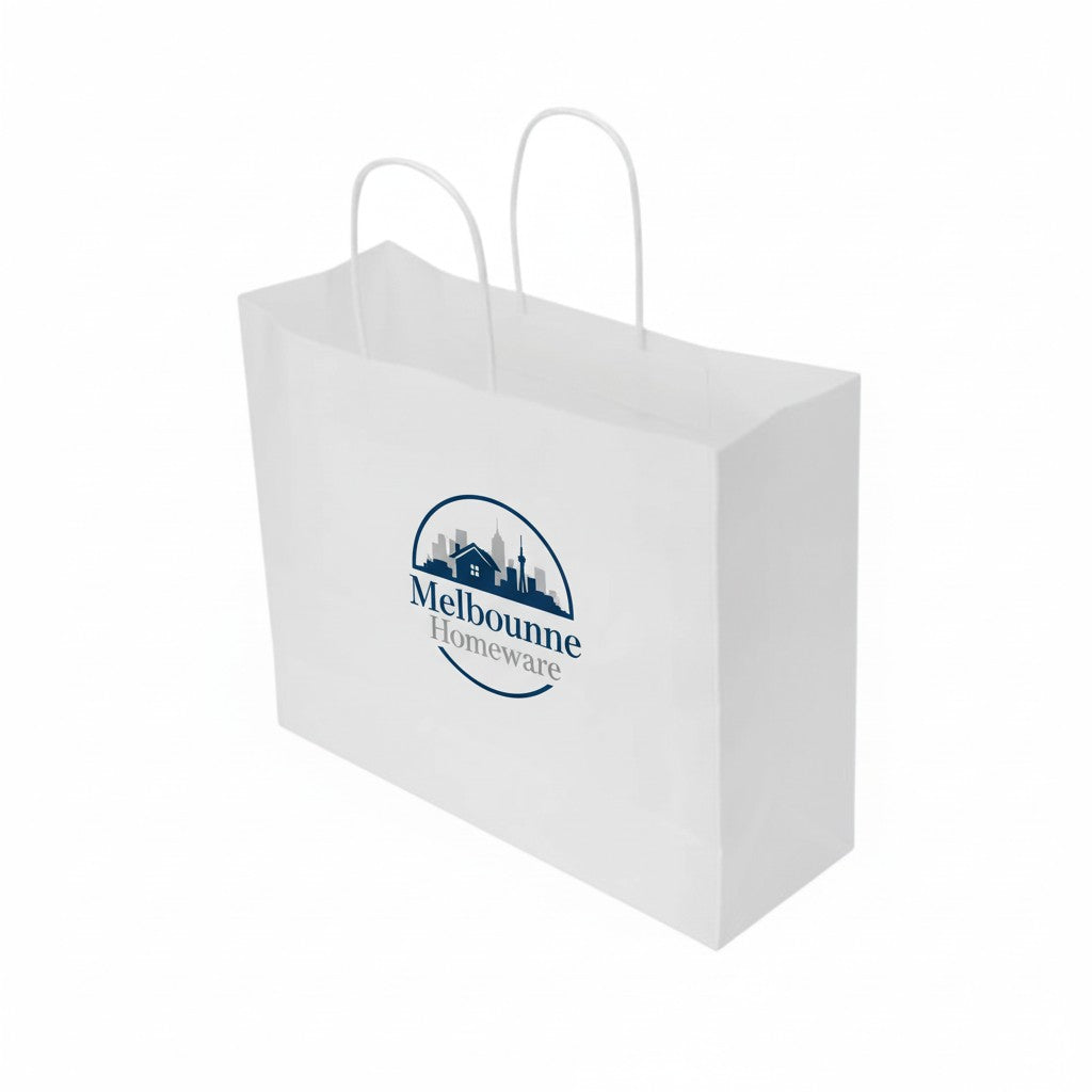 White Twist Handle Bag