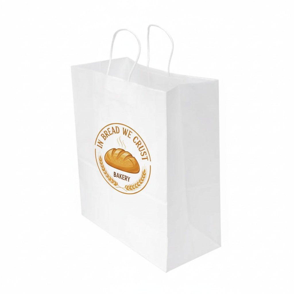 White Twist Handle Bag