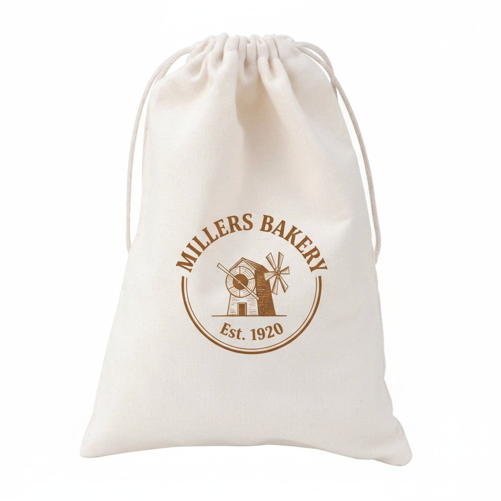 Sample Calico Drawstring Bag