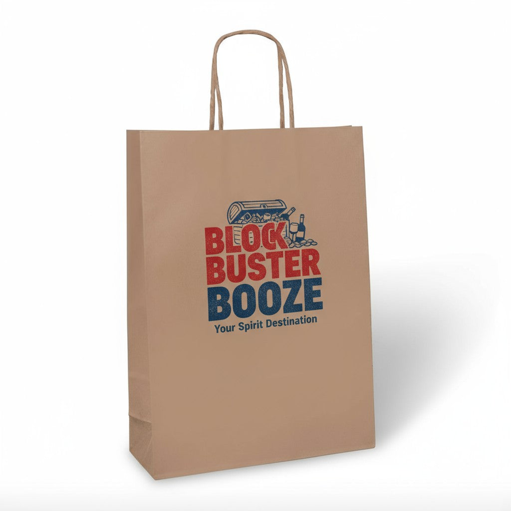 Brown Kraft Twist Handle Wine Bags