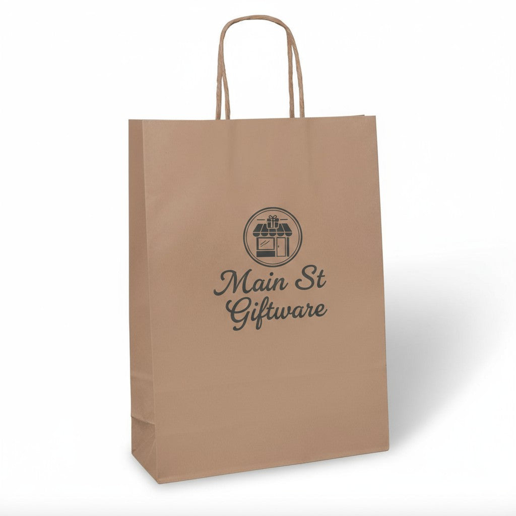 Brown Kraft Twist Handle Wine Bags