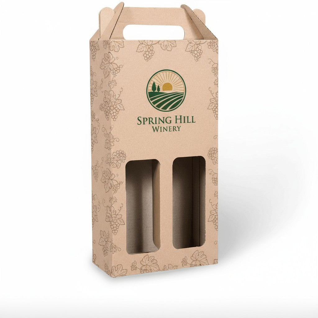 Brown Kraft Bottle Carry Pack